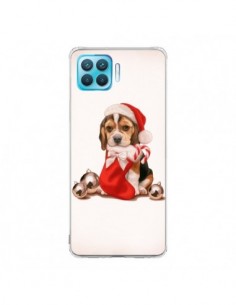Coque Oppo Reno4 Lite Chien Dog Pere Noel Christmas -...