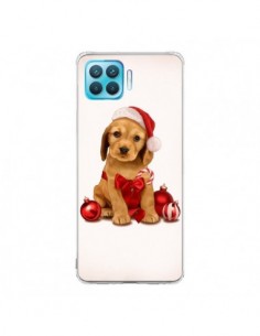 Coque Oppo Reno4 Lite Chien Dog Pere Noel Christmas...