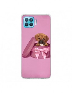Coque Oppo Reno4 Lite Chien Dog Boite Noeud Triste -...