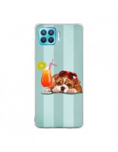 Coque Oppo Reno4 Lite Chien Dog Cocktail Lunettes Coeur -...