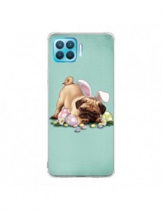 Coque Oppo Reno4 Lite Chien Dog Rabbit Lapin Pâques...