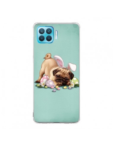 Coque Oppo Reno4 Lite Chien Dog Rabbit Lapin Pâques Easter - Maryline Cazenave