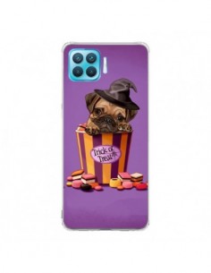 Coque Oppo Reno4 Lite Chien Dog Halloween Sorciere Bonbon...
