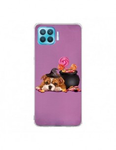 Coque Oppo Reno4 Lite Chien Dog Halloween Sorciere...