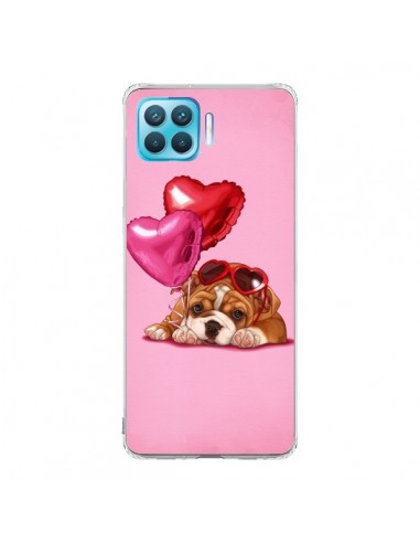 Coque Oppo Reno4 Lite Chien Dog Lunettes Coeur Ballon - Maryline Cazenave