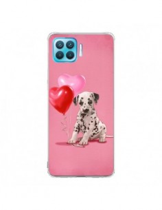 Coque Oppo Reno4 Lite Chien Dog Dalmatien Ballon Coeur -...