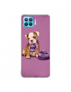 Coque Oppo Reno4 Lite Chien Dog Echarpe Bonnet Froid...