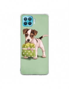 Coque Oppo Reno4 Lite Chien Dog Shopping Sac Pois Vert -...