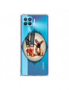 Coque Oppo Reno4 Lite Lady Jambes Chien Bulldog Dog...