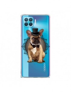 Coque Oppo Reno4 Lite Chien Bulldog Noeud Papillon...