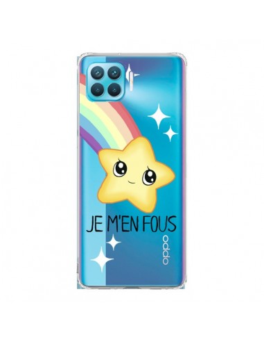 Coque Oppo Reno4 Lite Etoile Je M'en Fous Transparente - Maryline Cazenave