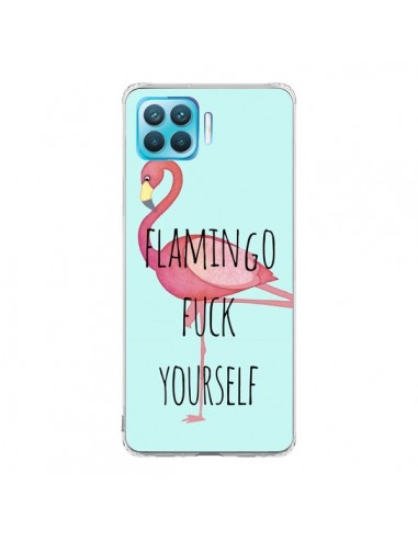 Coque Oppo Reno4 Lite Flamingo Fuck Yourself - Maryline Cazenave