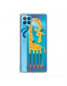 Coque Oppo Reno4 Lite L'oiseau et la Girafe Amour Love...