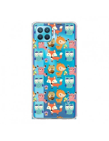 Coque Oppo Reno4 Lite Renard Ecureuil Lapin Hibou Transparente - Maria Jose Da Luz