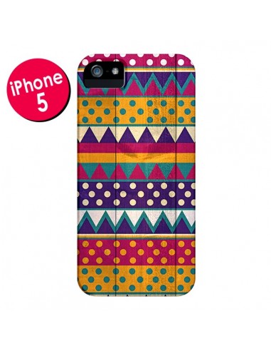 Coque Mexican Triangle Aztec Azteque pour iPhone 5 et 5S - Eleaxart