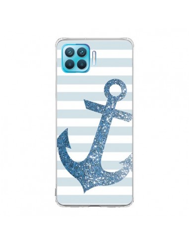 Coque Oppo Reno4 Lite Ancre Bleu Navire - Monica Martinez