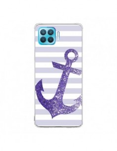 Coque Oppo Reno4 Lite Ancre Violet Navire - Monica Martinez