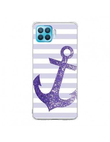 Coque Oppo Reno4 Lite Ancre Violet Navire - Monica Martinez