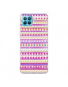 Coque Oppo Reno4 Lite Bandana Rose Azteque - Monica Martinez