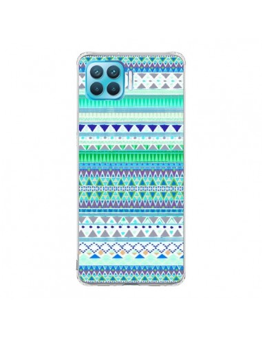 Coque Oppo Reno4 Lite Chenoa Bleu Azteque - Monica Martinez