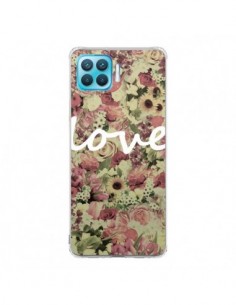 Coque Oppo Reno4 Lite Love Blanc Flower - Monica Martinez
