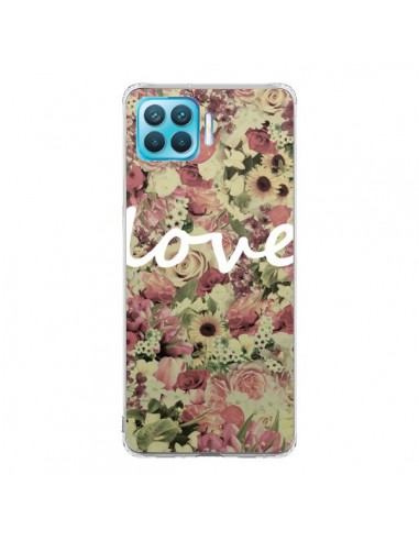 Coque Oppo Reno4 Lite Love Blanc Flower - Monica Martinez