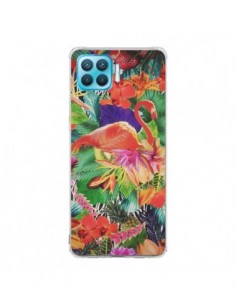 Coque Oppo Reno4 Lite Tropical Flamant Rose - Monica...