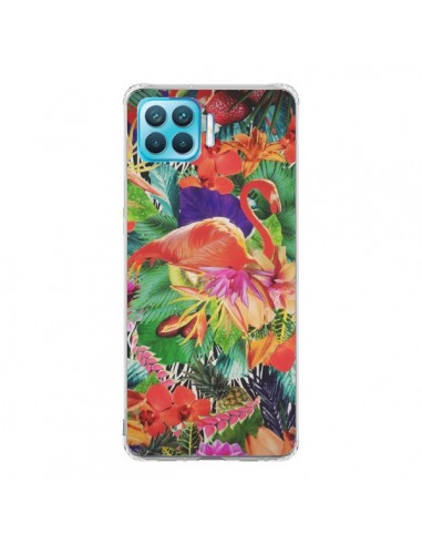 Coque Oppo Reno4 Lite Tropical Flamant Rose - Monica Martinez