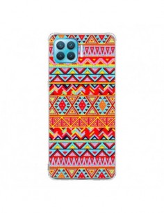 Coque Oppo Reno4 Lite India Style Pattern Bois Azteque -...