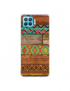Coque Oppo Reno4 Lite Indian Wood Bois Azteque -...