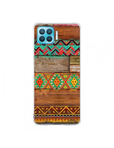 Coque Oppo Reno4 Lite Indian Wood Bois Azteque - Maximilian San