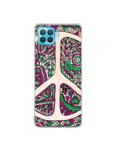 Coque Oppo Reno4 Lite Peace and Love Azteque Vainilla -...
