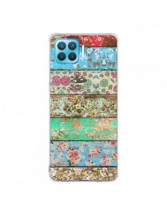 Coque Oppo Reno4 Lite Rococo Style Bois Fleur -...