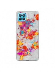 Coque Oppo Reno4 Lite Terre Map Monde Mother Earth Crying...