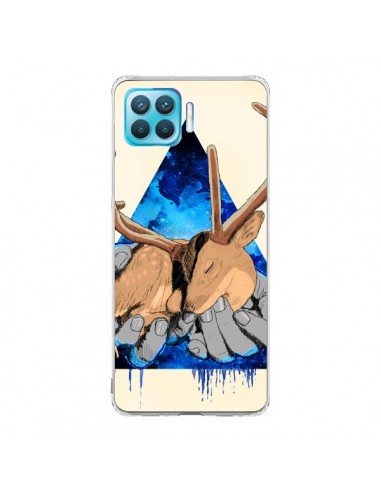 Coque Oppo Reno4 Lite Cerf Triangle Seconde Chance - Maximilian San