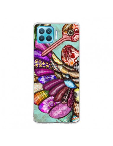 Coque Oppo Reno4 Lite Paon Multicolore Eco Bird - Maximilian San