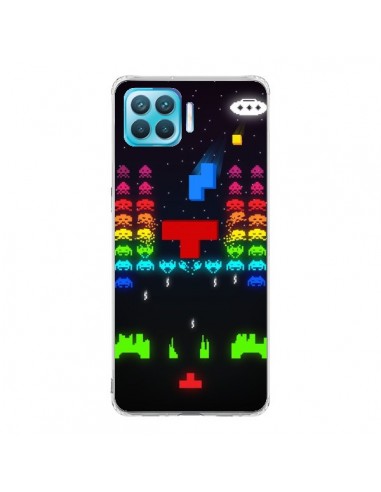 Coque Oppo Reno4 Lite Invatris Space Invaders Tetris Jeu - Maximilian San