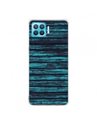 Coque Oppo Reno4 Lite Blue Moon Wood Bois - Maximilian San