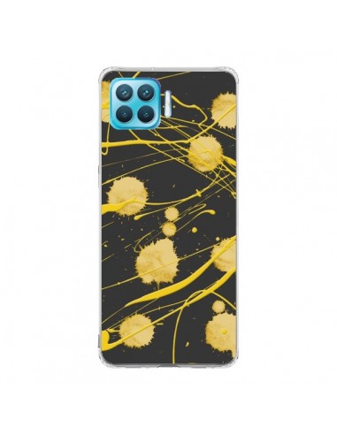 Coque Oppo Reno4 Lite Gold Splash Peinture Art - Maximilian San