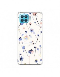 Coque Oppo Reno4 Lite Blue Soft Flowers - Ninola Design