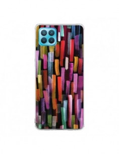 Coque Oppo Reno4 Lite Colorful Brushstrokes Black -...