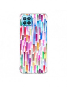 Coque Oppo Reno4 Lite Colorful Brushstrokes Multicolored...