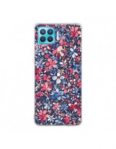 Coque Oppo Reno4 Lite Colorful Little Flowers Navy -...