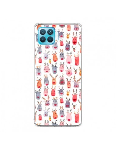 Coque Oppo Reno4 Lite Cute Winter Reindeers - Ninola Design