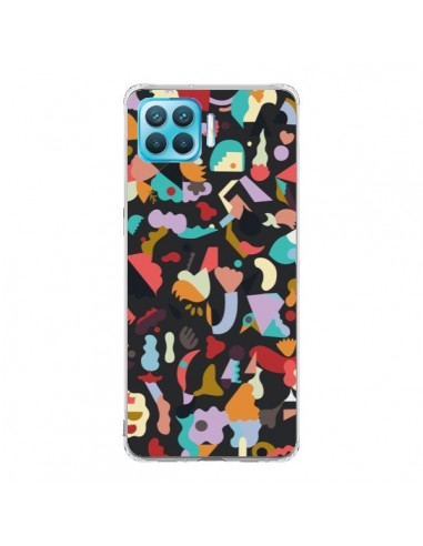 Coque Oppo Reno4 Lite Dreamy Animal Shapes Black - Ninola Design