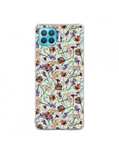 Coque Oppo Reno4 Lite Dry Blue Flowers - Ninola Design