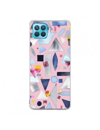 Coque Oppo Reno4 Lite Geometric Pieces Pink - Ninola Design