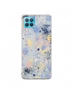 Coque Oppo Reno4 Lite Gradient Watercolor Lines Blue -...
