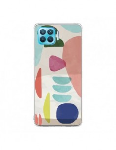 Coque Oppo Reno4 Lite Moody Geometry Multi White - Ninola...