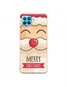 Coque Oppo Reno4 Lite Moustache du Père Noël Merry...